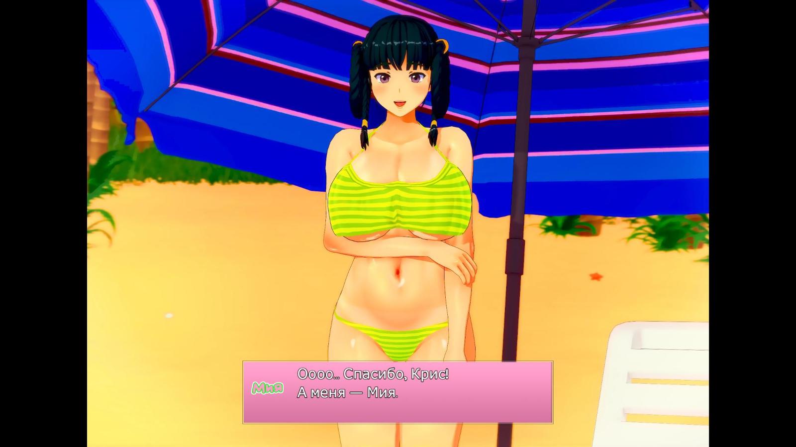 [780.8 MB] Beach Fuck with Mya [Final] (Thatcombatwombat) [uncen] [2023, ADV, 3DCG, Animation, Humor, Male Protagonist, Big Ass, Big Tits, Blowjob, Vaginal, Titsjob, Creampie, Ahegao, Multiple Endings, Pregnant, RPG Maker] [rus+eng]