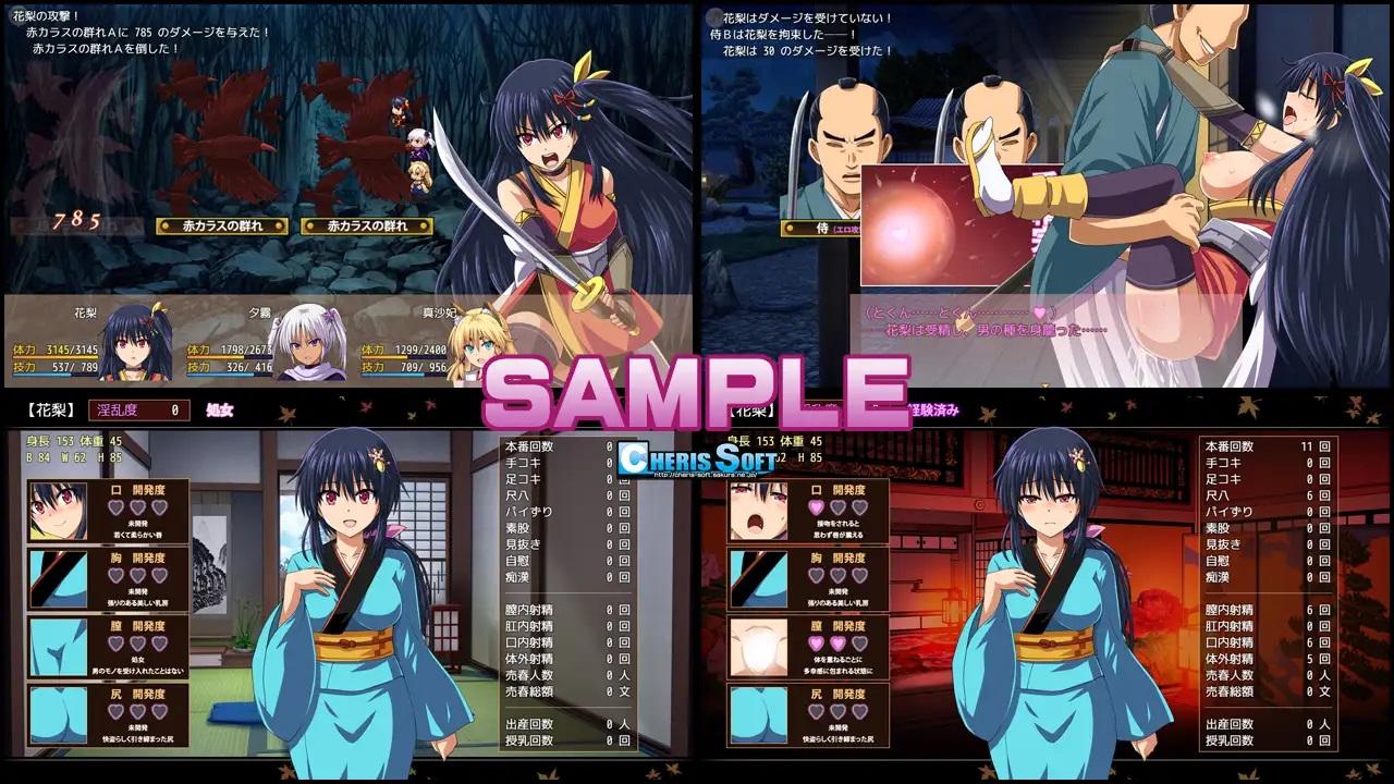 [1.82 GB] くノ一花梨 / Kunoichi Karin [1.2] (CHERIS SOFT) [cen] [2022, JRPG, ADV, Female Heroine, Big Tits, Vaginal, Creampie, Pregnant, Anal Play, Oral, Group, Tentacles, BDSM, Exhibitionism, Monster Girl, Monsters, Rape, RPG Maker] [jap]