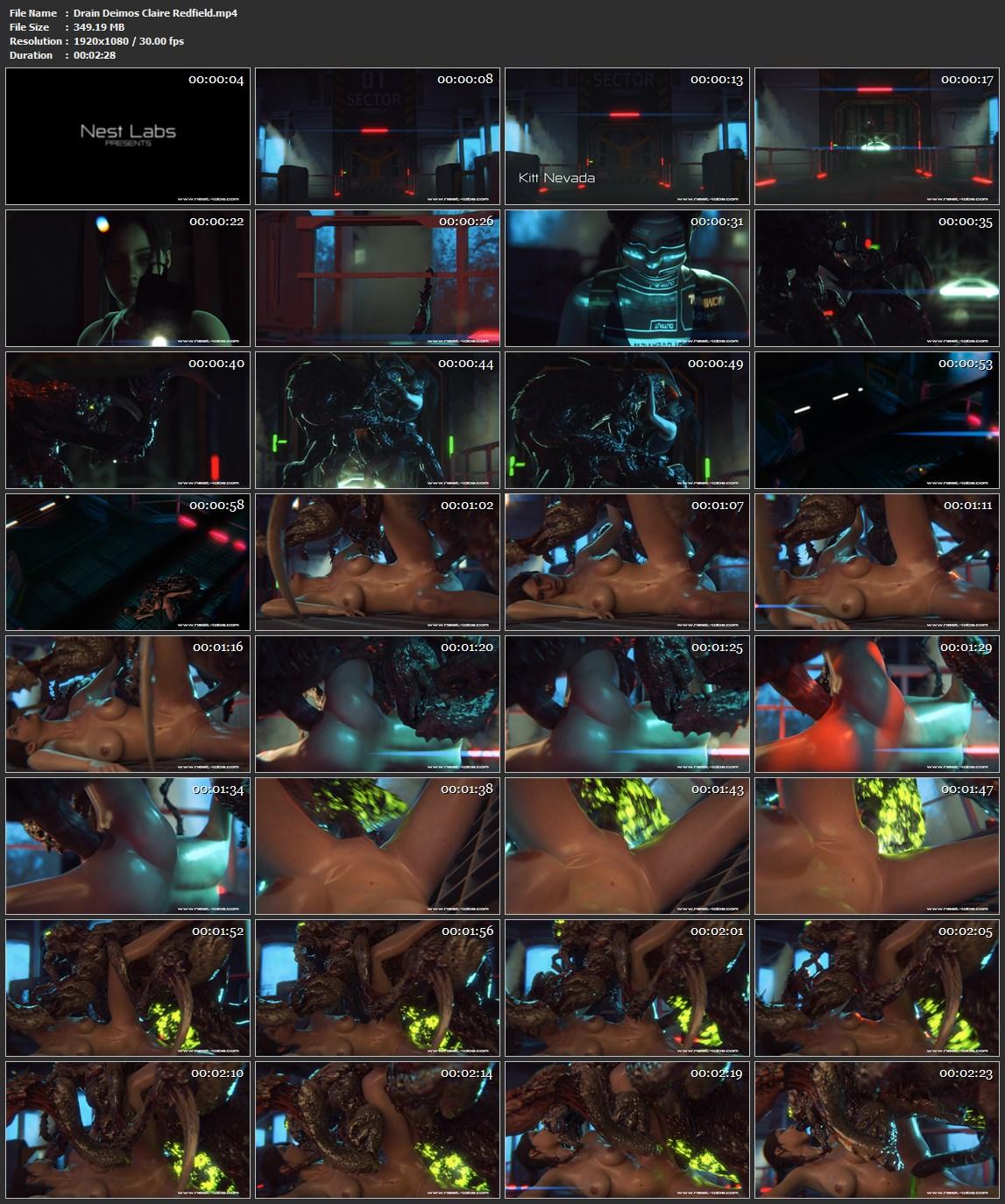 [349.6 MB] Drain Deimos et Claire Redfield [2025, 3DCG, animé, monstre, science-fiction, sexe vaginal, exprimé, parodie, web-dl] [720p]