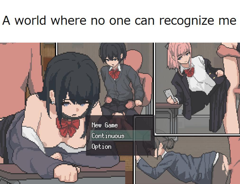 [167.9 MB] A world where no one can recognizes me [Final] (Hami wa mi-dō) [uncen] [2025, jRPG, Animation, DOT/Pixel, School, Students, Oral, Creampie, Masturbation, Small Tits, Young, RPG Maker] [eng]