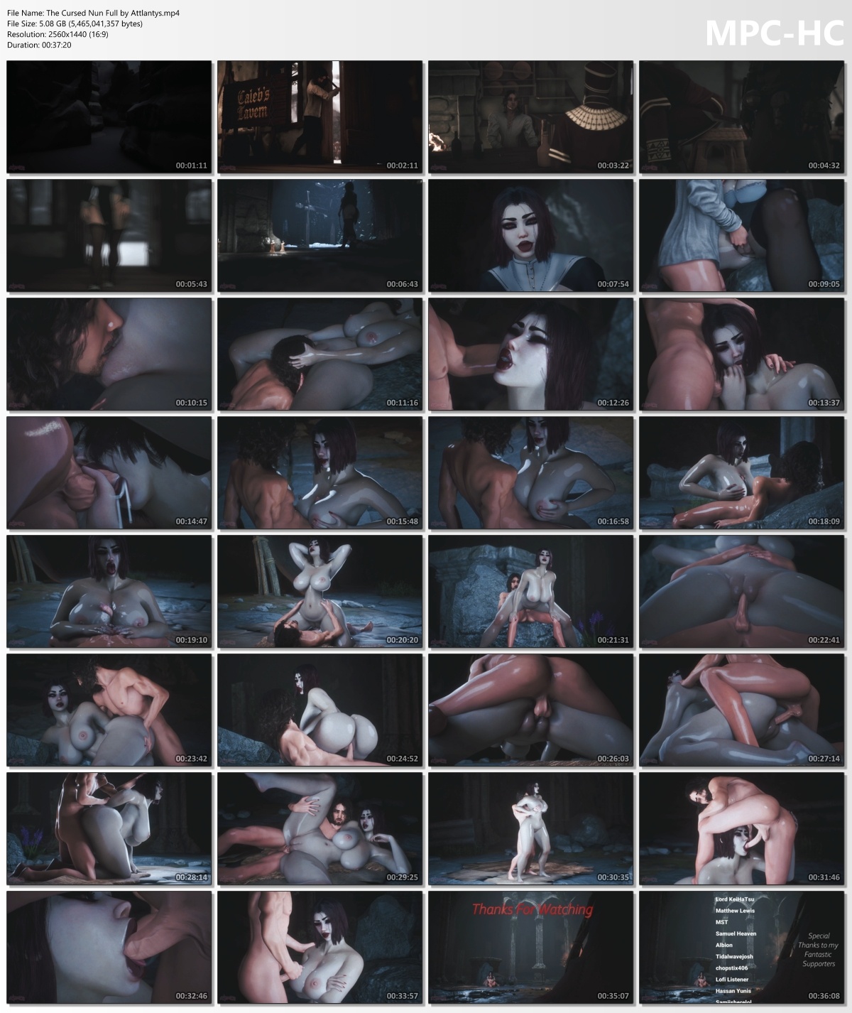 [5.09 GB] The Cursed Nun (Attlantys) [2026, 3DCG, Animated, Parody, Vaginal sex, Oral sex, WEB-DL] [eng] [1440p]