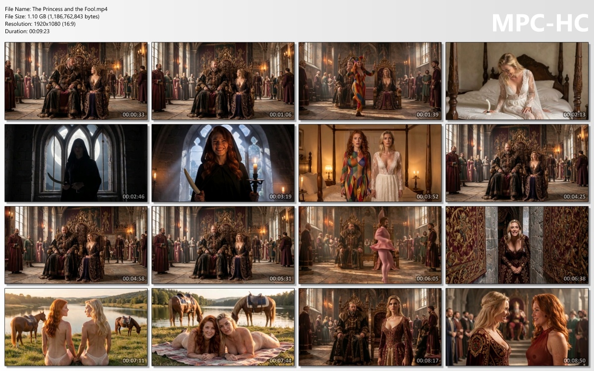 [1.11 GB] The Princess and the Fool (AiPorn) [2026, AI, Fantasy, Nudity, Kissing, Lesbian/Yuri, Toys, Female Protagonist, WEB-DL] [eng] [1080p]