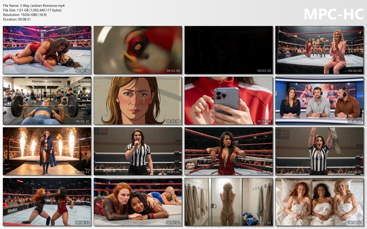 [1.02 GB] 3 Way Lesbian Romance (AiPorn) [2026, AI, Fantasy, Nudity, Kissing, Lesbian/Yuri, Toys, Female Protagonist, Muscular, WEB-DL] [eng] [1080p]