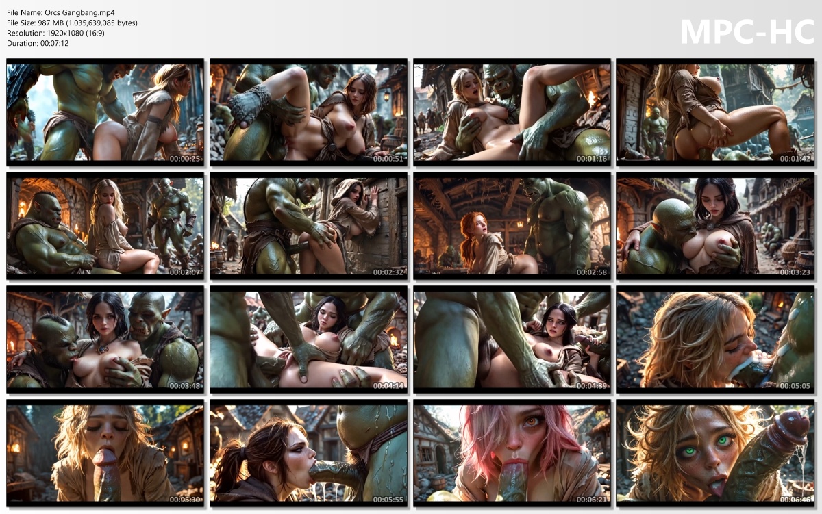 [988.4 MB] Orcs Gangbang (AiPorn) [2026, AI, Fantasy, Parody, Anal, Oral, Vaginal, Group, Gangbang, Cumshot, Creampie, Straight, Big Tits, Big Ass, Female Protagonist, Cowgirl, Orc, WEB-DL] [eng] [1080p]