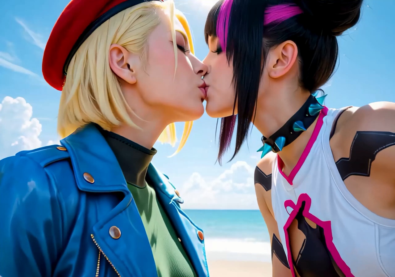 [1.69 GB] Beach Confrontation (Cammy x Juri) (AiPorn) [2026, AI, Animation, Anal, Lesbian/Yuri, Toys, Dildo, WEB-DL] [eng] [1440p]