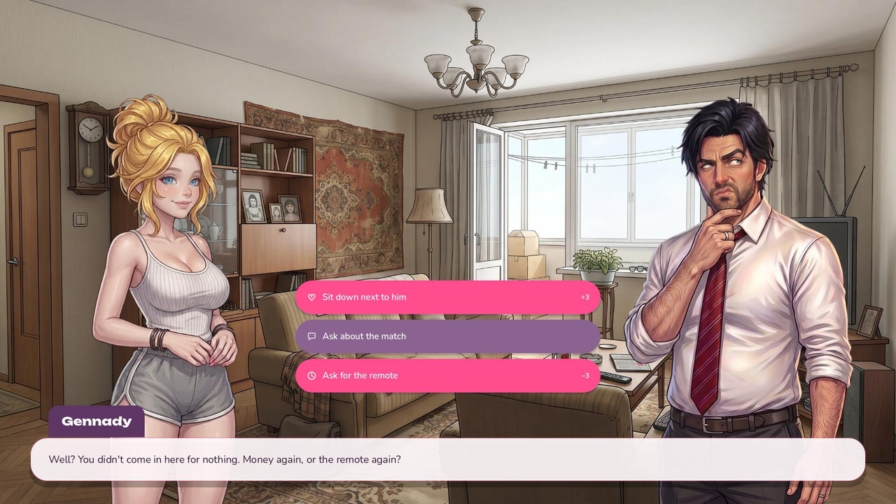 [675.6 MB] ETO - one life sim [InProgress, 0.1 Hotfix] (OneHandGames) [uncen] [2026, RPG, SLG, ADV, Sandbox, AI, Animation, Comedy, Daily Living, Living Together, Home, Solo, Masturbation, Teasing, Fingering, Touching, Straight, Big Tits, Shaved Pussy, Blonde Hair, Long Hair, School Uniform, Female Protagonist, Young, Beauty, Student, Win, Lin, Indie, Godot] [rus+eng]