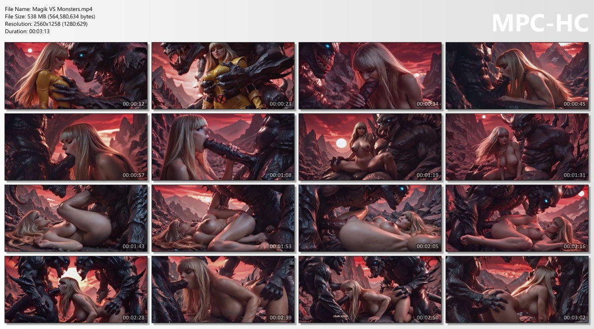 [539 MB] Magik VS Monsters (AiPorn) [2026, AI, Parody, Anal, Oral, Vaginal, Group, Cumshot, Straight, Big Tits, Big Ass, Female Protagonist, Monster, WEB-DL] [eng] [1300p]